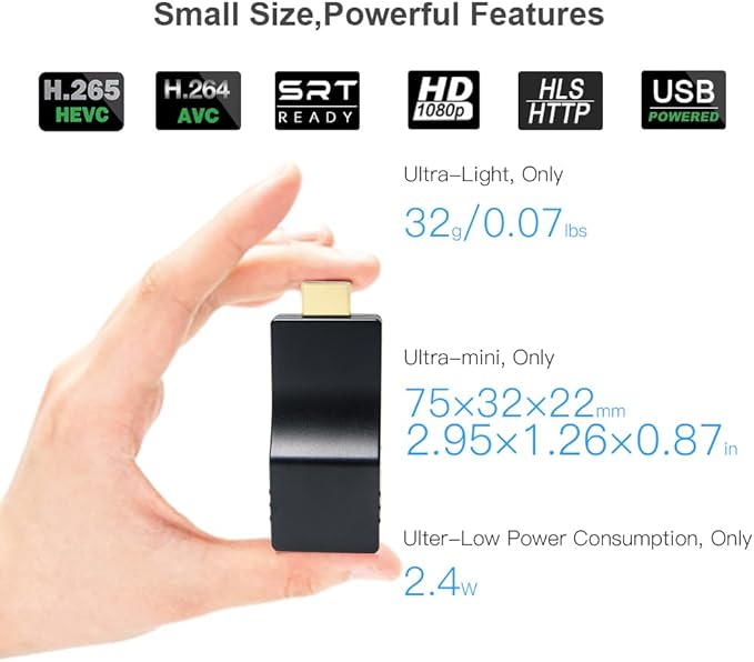 DDMALL Mini H.265 H.264 HDMI Encoder
