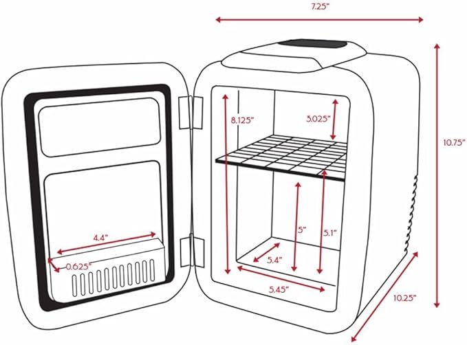 Cooluli Mini Fridge for Bedroom