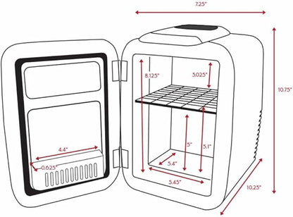 Cooluli Mini Fridge for Bedroom