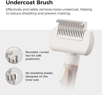 VOOCOO Self Cleaning Slicker Brush, A Complete Grooming Tool, Deshedding Undercoat and Hair Removal for Dogs and Cats, Safe and Gentle on Pets Skin, Easy Pet Hair Removal.