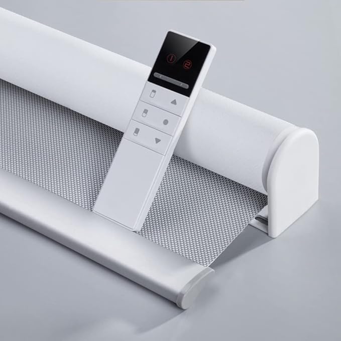 Motorized Blinds with Remote Window Roller Shade Wireless Rechargeable Motor