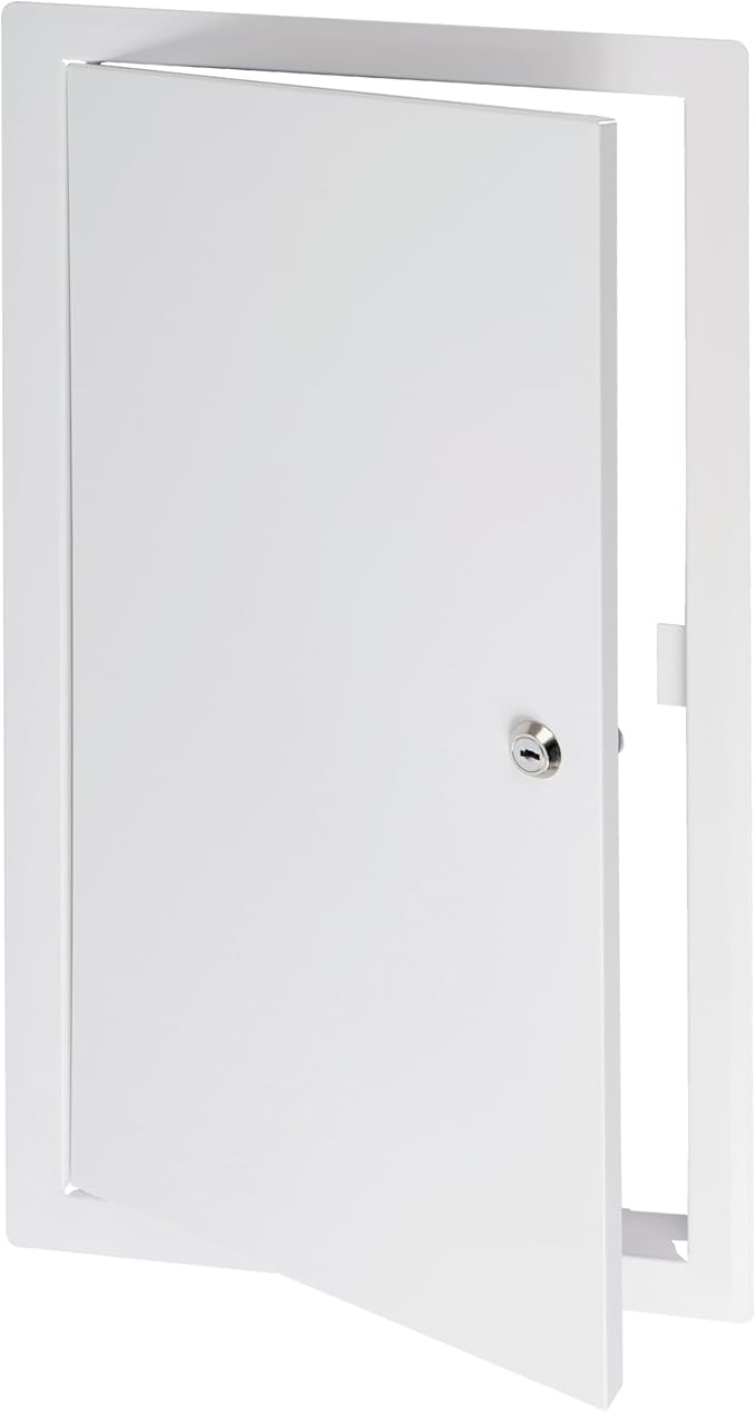 10" x 20" Lockable White Metal Access Panel. Service Shaft Door Panel