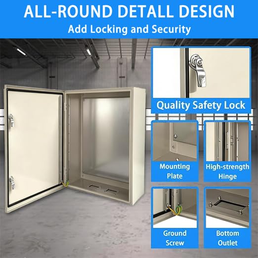 Carbon Steel Enclosure, IP66 Waterproof & Dustproof Electrical Metal Box