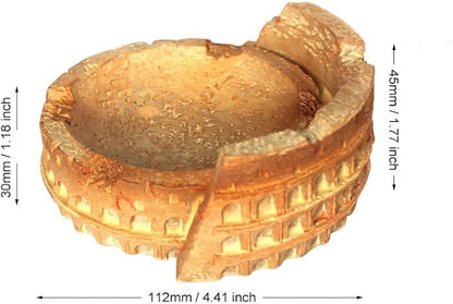 Reptile Feeding Dish Bowl,Reptile Rock Food/Water Dish for Reptiles,Amphibians,Bearded Dragon,Lizard,Frog,Gecko,Tortoise,Hermit Crab and Other Little Critters,Made from Premium Resin(Colosseum)