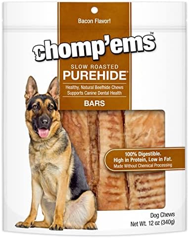 CHOMP 'EMS Ruffin' It 21013 Purehide Dog Chew, Size 12