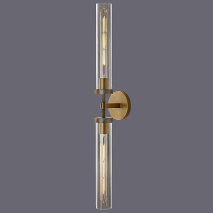Brass Wall Sconce, 30" Knurling Sconces,Bathroom Vanity Light Fixtures, Modern Wall Lights for Mirror Living Room, Bathroom, Hallway,Staircase (1 Pack)