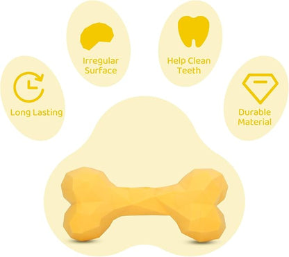 3 Pack Tough Dog Chew Toys for Medium and Large Breeds Cute Sturdy Dog Toys for Aggressive Chewers Bones Toy for Super Chewers Long Lasting Teeth Cleaning