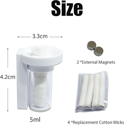Jumping Spider Water Dispenser, Magnetic Hanging Feeder,Suitable for Jumping Spiders,Tarantulas, Praying Mantises,Arboreal Animals, and Other Small Animal Enclosure Accessories (White, 5ML)