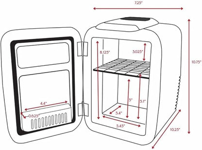 Cooluli Mini Fridge for Bedroom