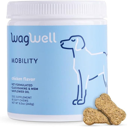 WagWell Mobility Chews – Vet-Formulated, All Natural, Made in The USA – Joint