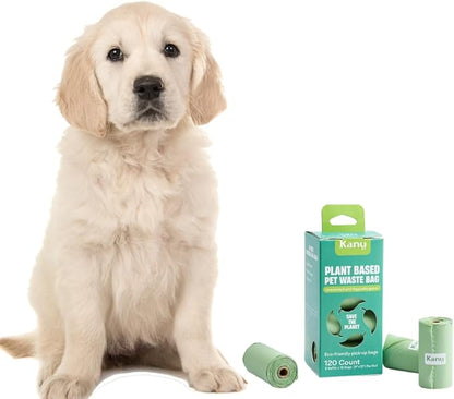 Dog Poop Bags – 120 Count (8 Rolls), Unscented, Leak-Proof, Extra-Thick Waste Bags for Dogs – Easy Tear, Fits All Dispensers – Eco-Friendly Cleanup