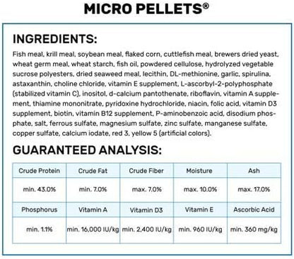 Hikari Tropical Semi-Floating Micro Pellets Fish Food, 0.77 Oz (22g)