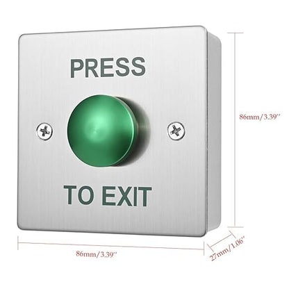 Push to Exit Button for Door Access Control Big Press Button Waterproof