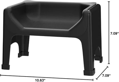 Fluff Trough Elevated Dog Bowl for Food Minimize Neck Strain | 5inch Tall Cat & Dog Feeding Stand | Vet Approved Non-Toxic Silicone Feeder Bowl | Raised Bowl for Medium & Small Dog/Pet with Flat Face