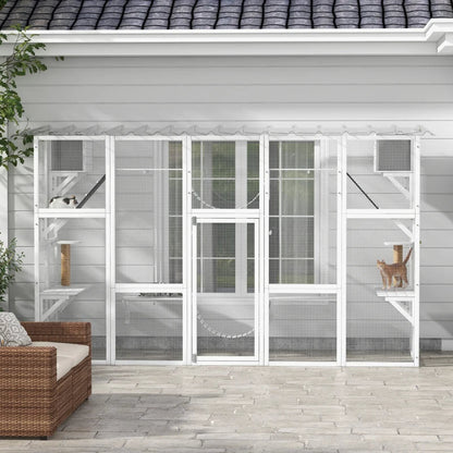 Cat Window Box , Large Catio With Shelves & Bridges, Outside Enclosure For Multiple Cats, Multiple Packages Shipped. Please Pay Attention To The Dimensions And Weight In The Details.
