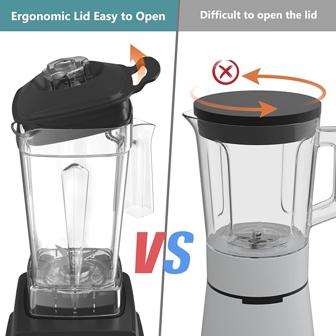OMMO Blender 1800W, Professional High Speed Countertop Blender