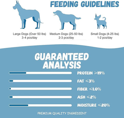 Dog Treats Chicken Wrapped Cod Sticks, Natural Chicken Cod Jerky Treats Rich in Omega-3, High Protein Chewy Training Treats Dog Snacks for Small Medium Large Dogs, 15-17 Counts, 10.6 oz