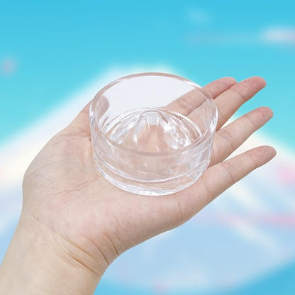 Jumping Spider Enclosure Accessories, 2 Pack Glass Feeding Dish for Food and Water, Little Food Bowl for Jumping Spider, Tarantula, Beetle and Other Small Pets