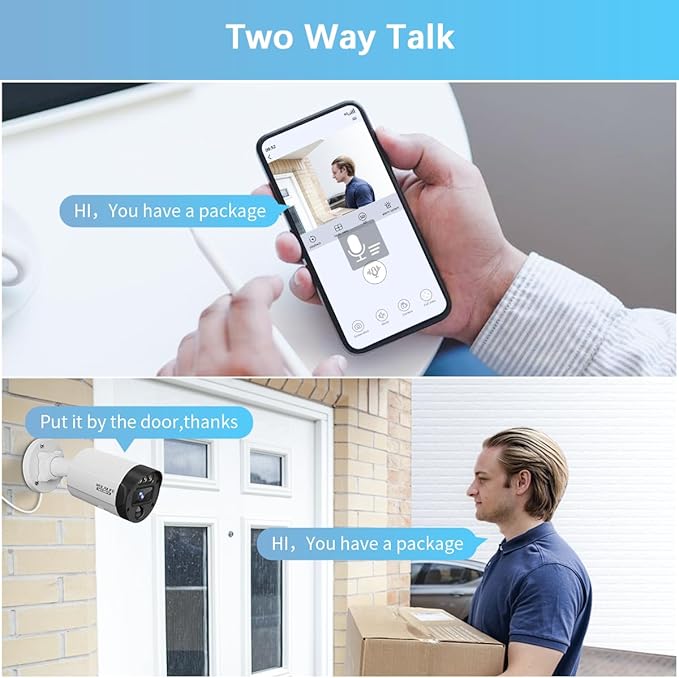 【130°Ultra Wide-Angle】 Outdoor Wired Security Camera System, Home Video