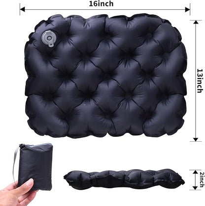 Bzhouyy Inflatable Seat Cushion,16 Inh Portable Lightweight Waterproof Stadium Seat Pad, Inflatable Seat Cushion for Air Travel,Hiking, Office, Car, for Pressure Relief No Pump Needed