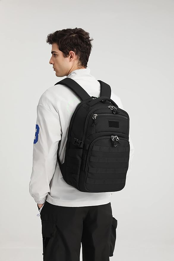 Wotony Military tactical backpack, backpack for men black small tactical assault bag