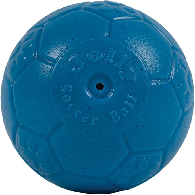 Jolly Pets Mini Jolly Soccer Ball; Floating-Bouncing Dog Toy; 3" Ocean Blue