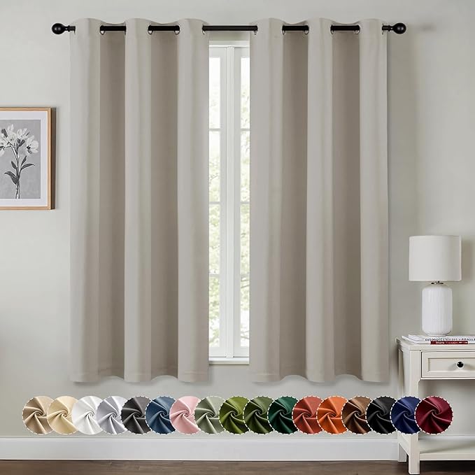 MIULEE Natural Blackout Curtains