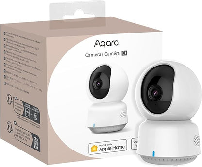 Aqara 2K Indoor Security Camera E1, Pan & Tilt, HomeKit Secure Video Indoor