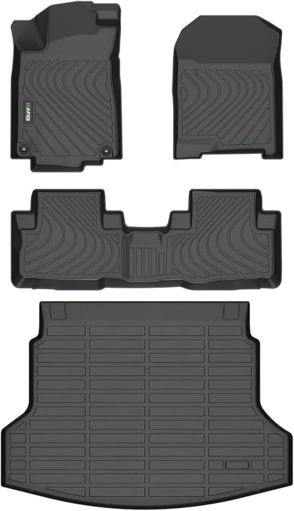 HAFIDI® Floor Mats & Cargo Liner Set Fit for 2012-2016 Honda CRV Touring All Weather Protection TPE Anti-Slip Automotive Full Set Floor Liners Custom Accessories - Black
