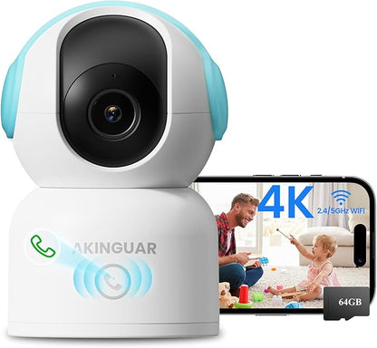 4K 8MP Indoor Security Camera, WiFi Camera