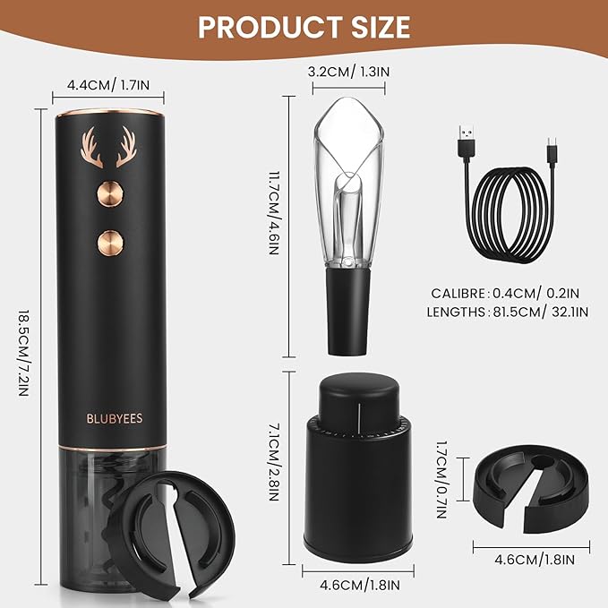 4-in-1 Rechargeable Electric Wine Opener Set