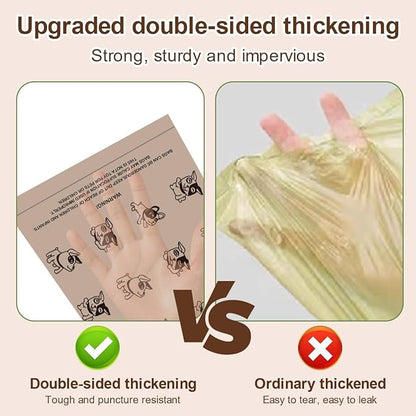 Thick Strong Leak Proof Waste Bag for Dogs with Holder-270 CoffeeLarge Poop Bags,Biodegradable Dog Poo Bags with Corn Starch Blended Compostable Bag