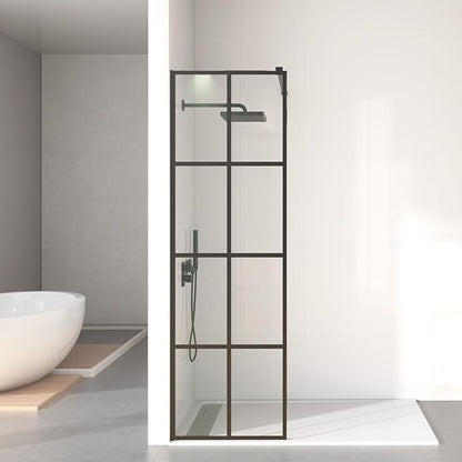 Mainzel 24" W x 76" H Fixed Shower Glass Panel, Frameless 3/8" ANSl Tempered