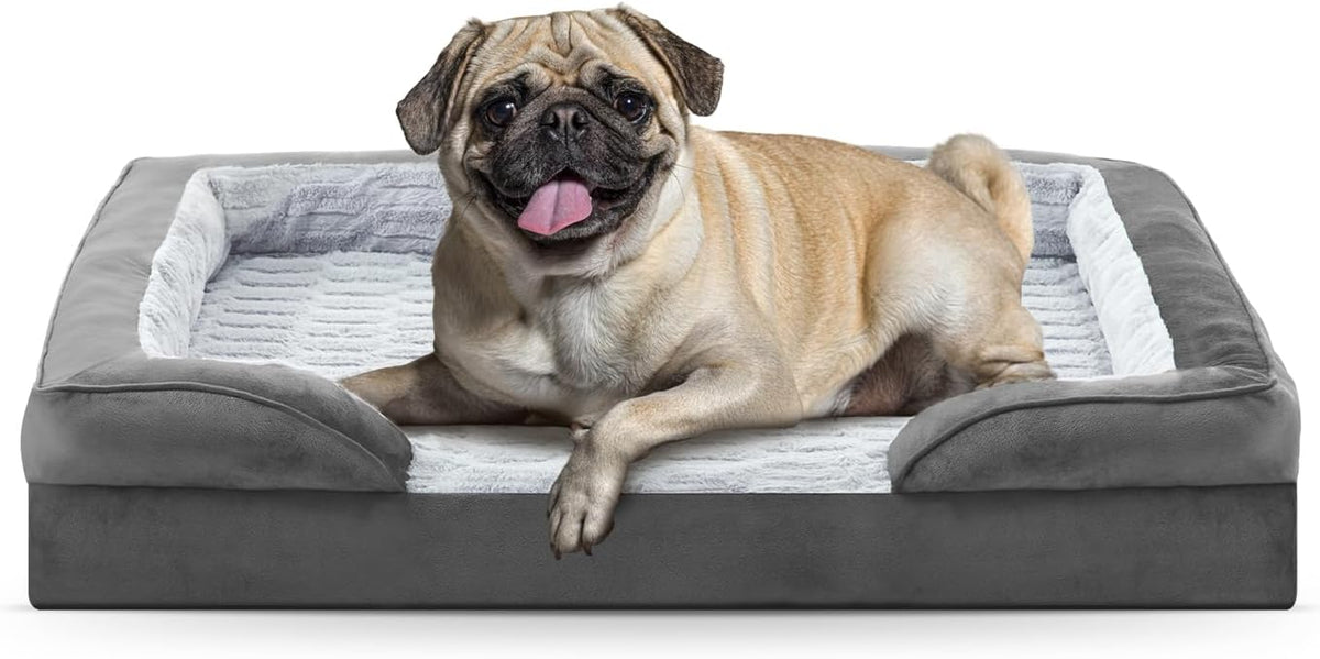 FURTIME Orthopedic Small Dog Beds - Waterproof Ultra Comfy Supportive Foam Pet Couch with Removable Washable Cover, Nonskid Bottom