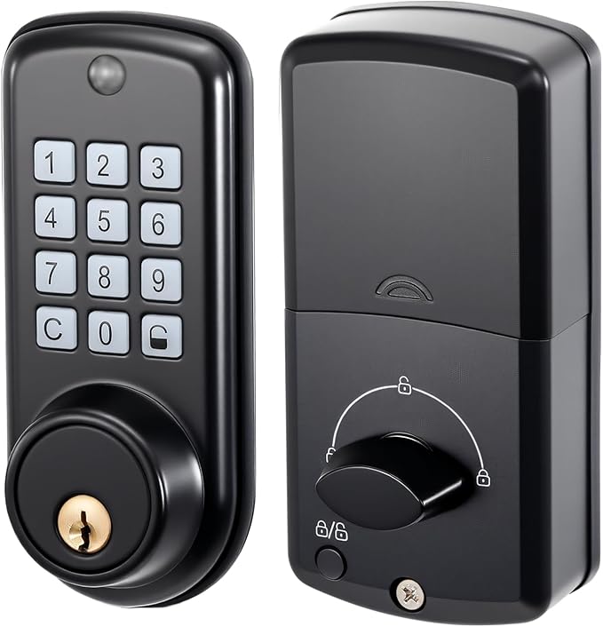 Smart Lock, Keyless Entry Door Lock, Password Mechanical Key 2 Unlocking