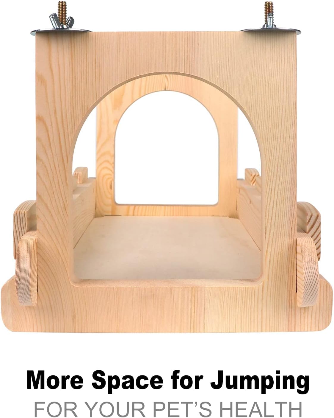 YKD Chinchilla Wood Suspension Bridge, Hanging Large Small Animal Wooden Bridge Platform, Small Animals Habitat Toy for Chinchillas Sugar Gliders Rats Squirrel