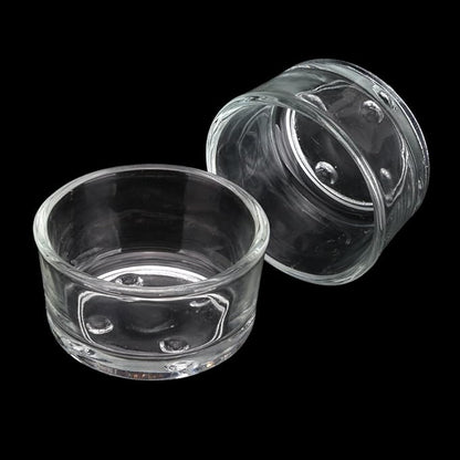 Senzeal 4X Glass Reptile Feeding Dish Food Water Bowl Feeder Bowl Cup Basin Tray Container for Small Pets Reptile Lizard Spider Scorpion Corn Snake Centipede Crickets