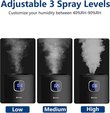 Akeshan Large Humidifiers for Bedroom, 9L/2.5Gal Ultrasonic Cool Mist, Top Fill