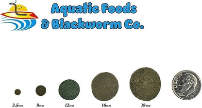 Aquatic Foods Inc. 12mm - 1/2" Spirulina, Algae, & Veggie Sinking Wafers for All Bottom Feeding Fish, Plecos, Catfish, Shrimp, Snails, Crabs. All Tropical Fish.…1/4-lb Foil Pouch Bag