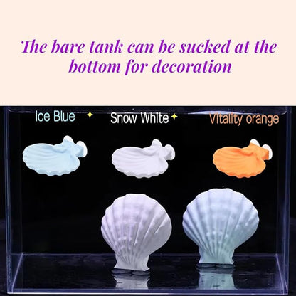 Betta Fish Hammock, Shell Pad with Strong Suction Cup Natural Resting Bed for Bettas Soft Fin-Safe Silicone Betta Fish Tank Decor and Accessories (Orange)