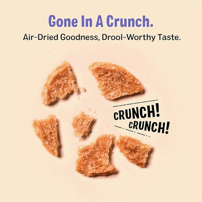 Three Dog Bakery Bark’N Crunch! Chicken Chips, Small 4oz, Cheese Flavor, Crunchy Dog Treats, Two Ingredients, High Protein Snacks, Chicken Treats, Low Calorie Healthy Training Treat, Made in USA