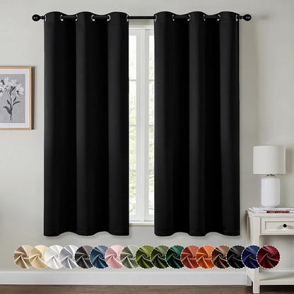 MIULEE Black Blackout Curtains