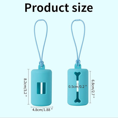 3Pack Dog Poop Bag Holder for Leash,Integrated Molding Soft Plastic Pet Waste Bag Dispenser with Elastic Loop Protable Doggie Poop Bag Dispensers
