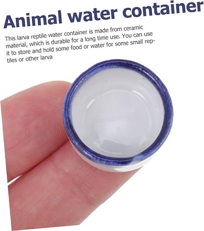 UKCOCO 36 Pcs Basin Mini Resin Animals Tarantula Enclosure Drink Containers Reptile Water Bowl Ceramic Pet Bowls Hamster Food and Water Bowl Mini Ceramic Bowl for Pet Water Feeder Sink