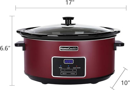 HOMECOOKIN 8 Quart Programmable Slow Cooker, Kitchen Appliances, Perfect