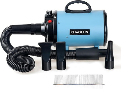 Dog Dryer for Pet Grooming, Pet Hair Dryer with Heater, Blue