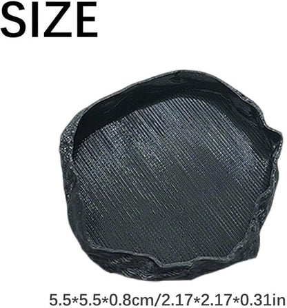1 PCS Spider Micro Water Bowl Jumping Spider Feeding Dish Tarantula Water Dish for Millipede Gecko Lizard Tarantula Tiny Reptiles (2.17" D, 0.31" H) Black