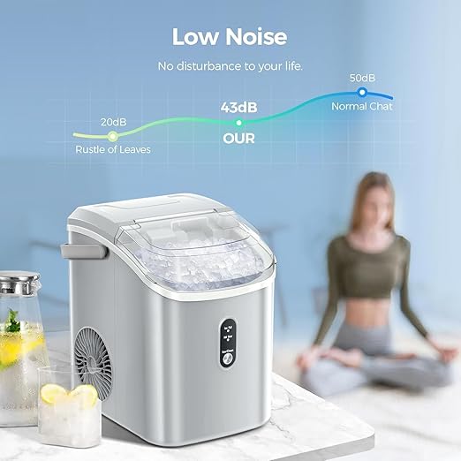 Antarctic Star Nugget Ice Maker Countertop, Chewable Pellet Ice Machine