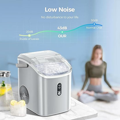 Antarctic Star Nugget Ice Maker Countertop, Chewable Pellet Ice Machine
