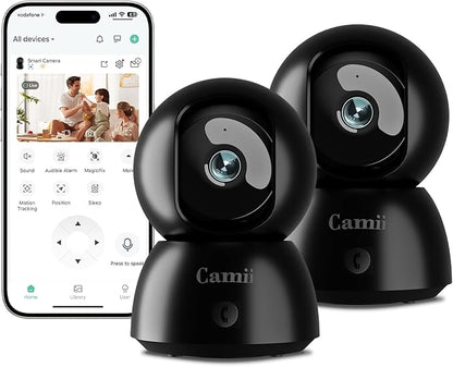 2K Security Camera Indoor, 2.4G & 5G WiFi Pet Camera